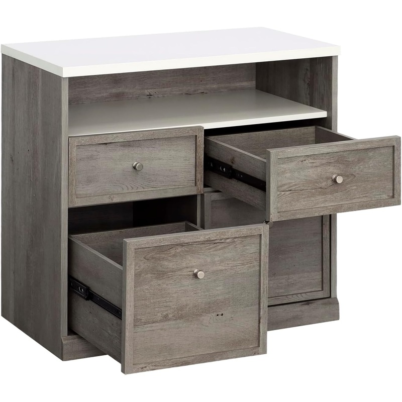 Sauder Craft Pro Series Storage Cabinet, L: 32.05 x W: 17.68 x H: 30.0, Mystic Oak | Bigbigmart.com