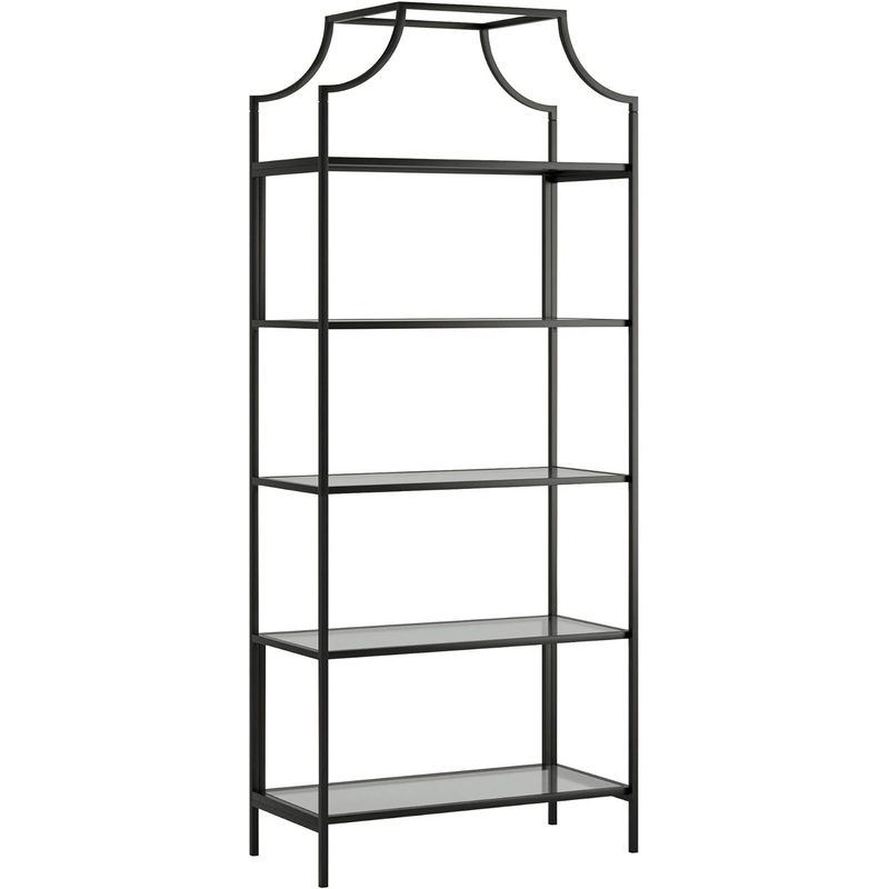 Sauder Harvey Park Bookcase/Book Shelf, Black | Bigbigmart.com