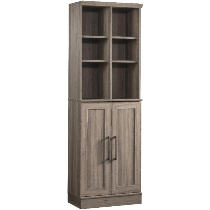 Sauder Homeplus Engineered Wood Storage Cabinet in Salt Oak Finish | Bigbigmart.com