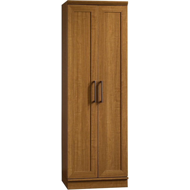 Sauder HomePlus Storage Pantry cabinets, L: 23.25 x W: 17 x H: 71.18, Sienna Oak finish | Bigbigmart.com