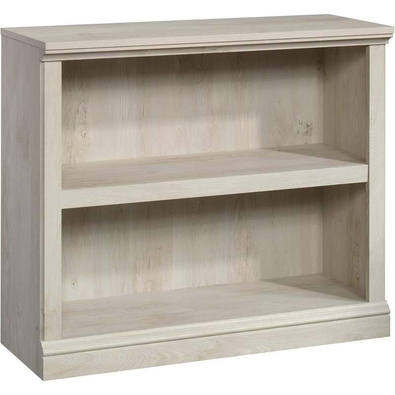 Sauder Miscellaneous Storage 2-Shelf Bookcase/ Book Shelf, Chalked Chestnut finish | Bigbigmart.com