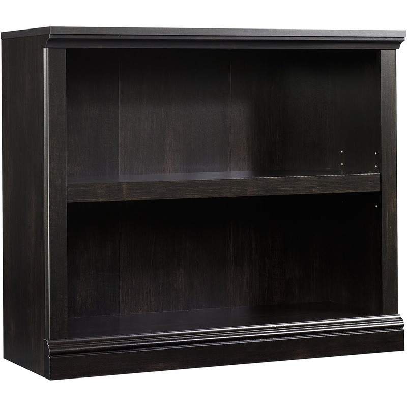 Sauder Miscellaneous Storage 2-Shelf Bookcase/ book shelf, Estate Black finish | Bigbigmart.com