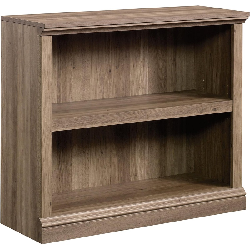 Sauder Miscellaneous Storage 2-Shelf Bookcase/ Book shelf, Salt Oak finish | Bigbigmart.com