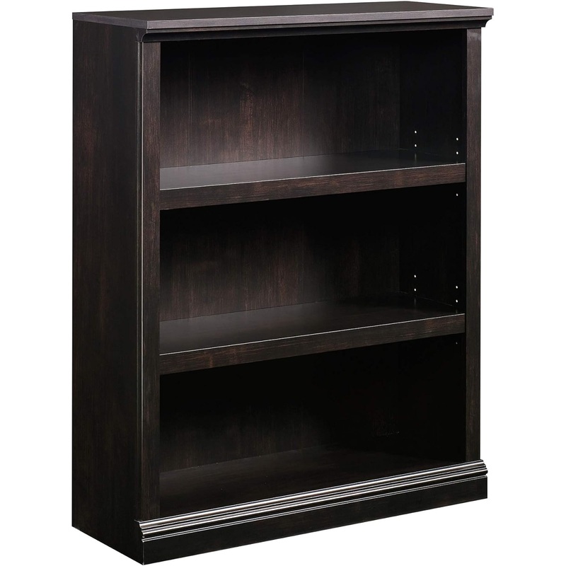 Sauder Miscellaneous Storage 3-Shelf Bookcase/ book shelf, Estate Black finish | Bigbigmart.com
