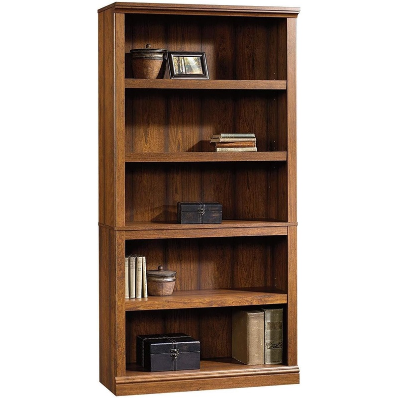 Sauder Miscellaneous Storage 5 Bookcase/Book Shelf, L: 35.28 x W: 13.23 x H: 69.76, Washington Cherry finish | Bigbigmart.com