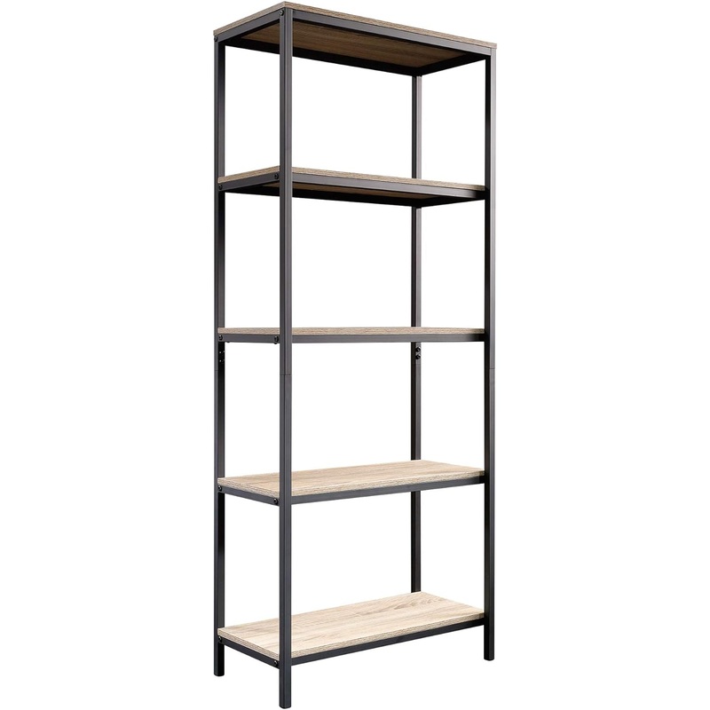 Sauder North Avenue Tall Bookcase/Bookshelf, for TVs up to 36, Charter Oak finish | Bigbigmart.com