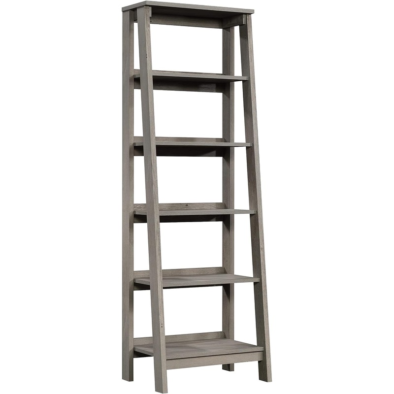 Sauder Trestle 5-Shelf Open Display Bookcase/Book Shelf, Mystic Oak Finish | Bigbigmart.com