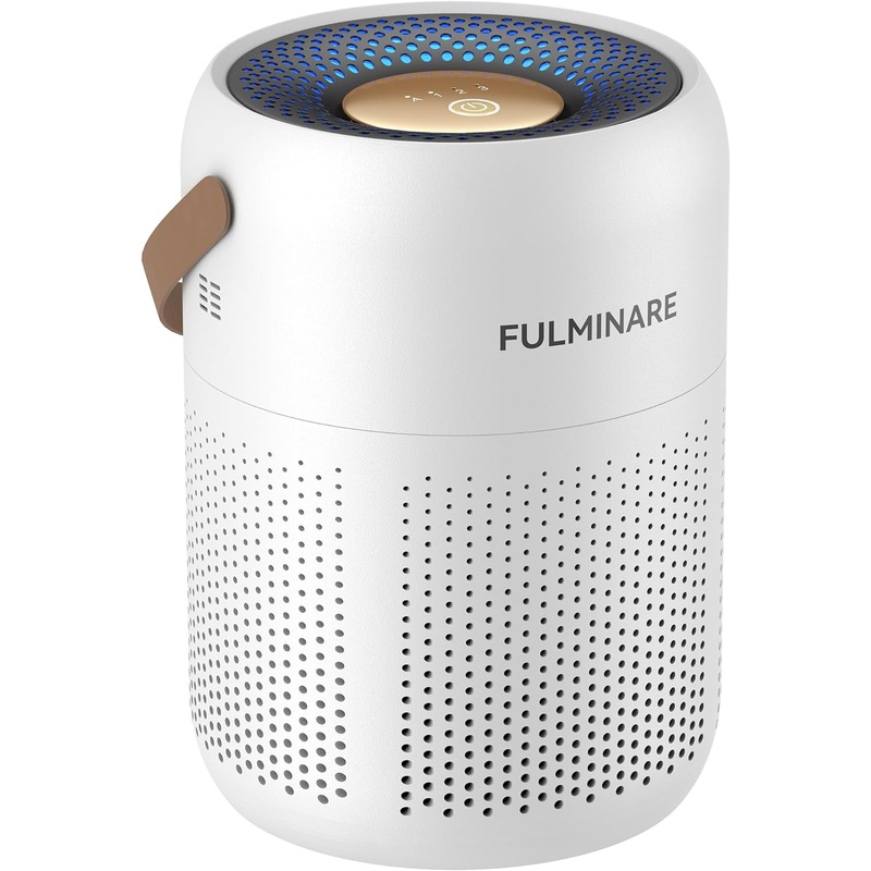 FULMINARE Air Purifiers for Bedroom, H13 True HEPA Air Purifiers for Home, Pets, Office, Portable Small Air Filters with Auto Air Quality Monitoring, Quiet Air Cleaner | Bigbigmart.com