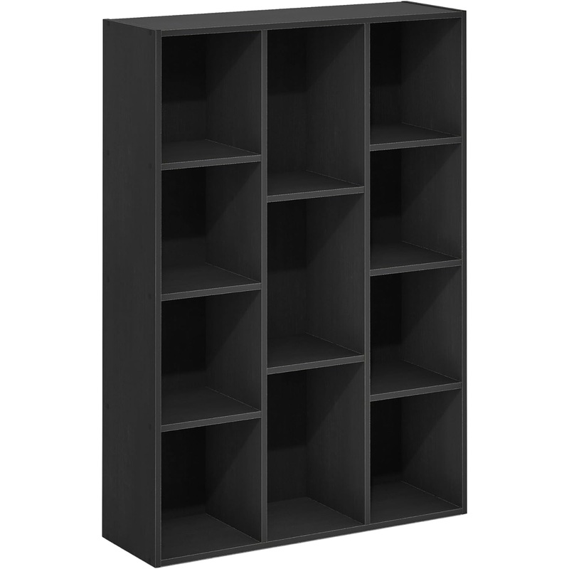Furinno Luder 11-Cube Reversible Open Shelf Bookcase, Blackwood | Bigbigmart.com