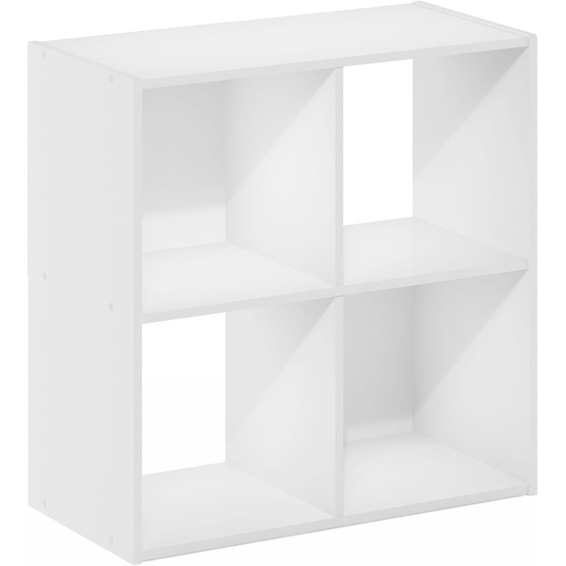 Furinno Pelli Cubic Storage Cabinet, 2×2, 4-Cube, White | Bigbigmart.com