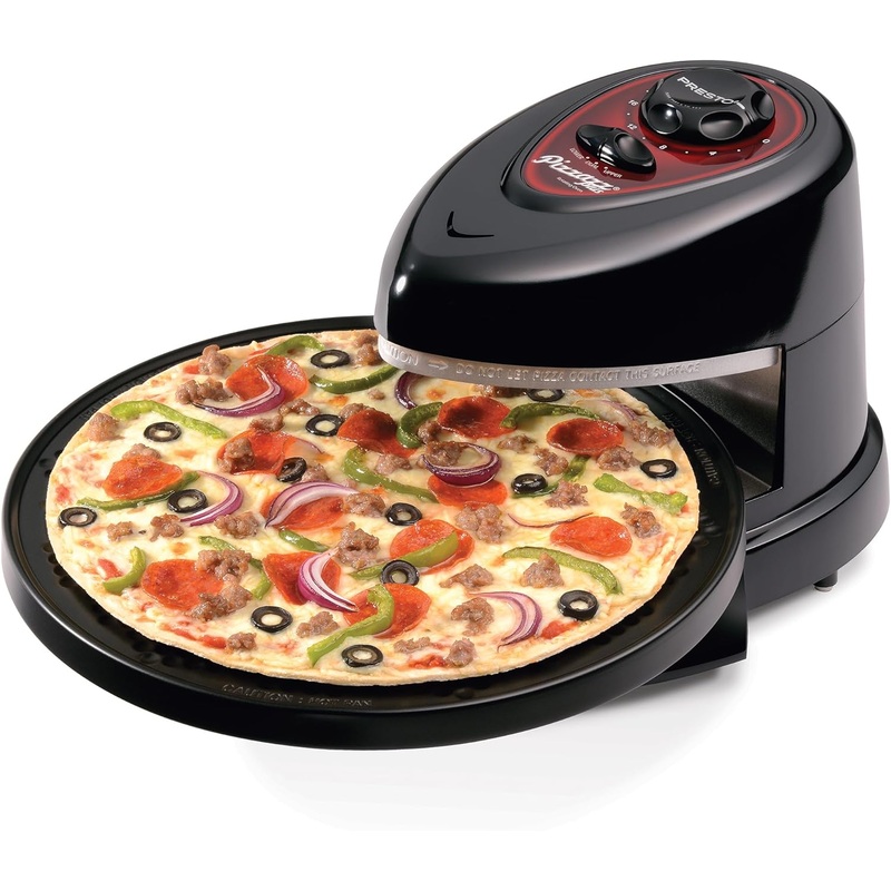 Presto 03430 Pizzazz Plus Rotating Oven, Black | Bigbigmart.com