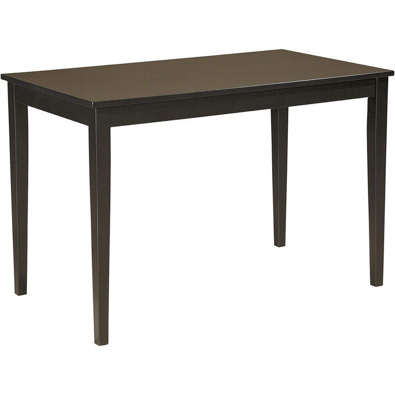 Signature Design by Ashley Kimonte Rectangular Dining Room Table, Black | Bigbigmart.com