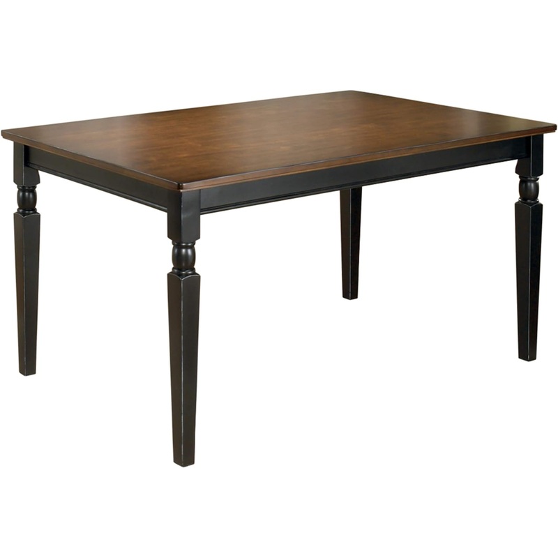 Signature Design by Ashley Owingsville Rustic Farmhouse Dining Room Table, Black & Brown | Bigbigmart.com