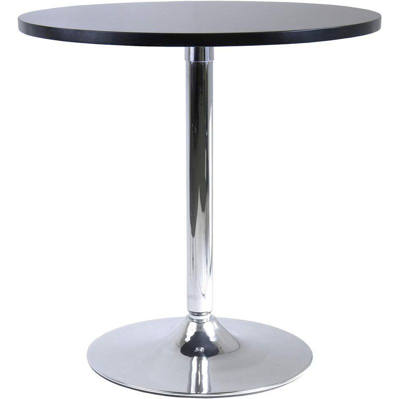 Winsome Spectrum 29 1/2-inch x 28.74-inch x 28.74-inch MDF Round Dining Table, Black (93729) | Bigbigmart.com