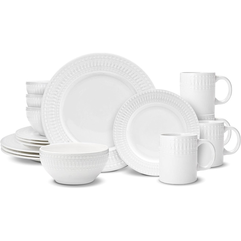 Pfaltzgraff Cassandra 16-Piece Porcelain Dinnerware Set, Service For 4 | Bigbigmart.com