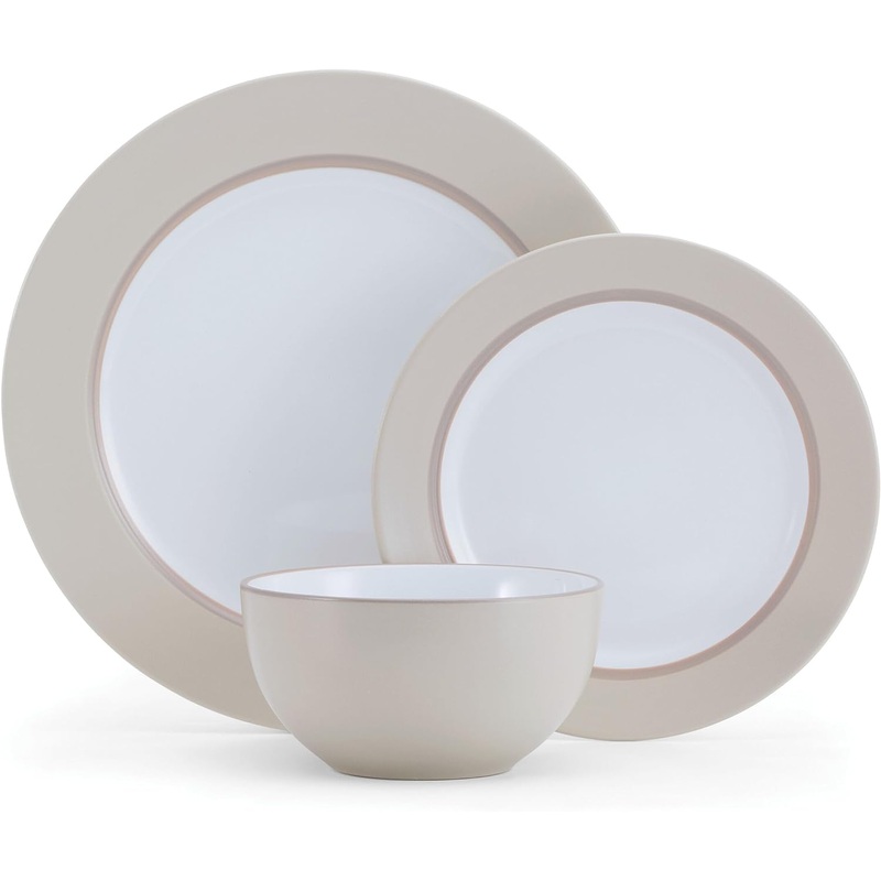 Pfaltzgraff Grayson Taupe 12 Piece Dinnerware Set, Service for 4 | Bigbigmart.com