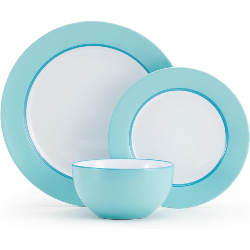 Pfaltzgraff Grayson Teal 12 Piece Dinnerware Set, Service for 4 | Bigbigmart.com