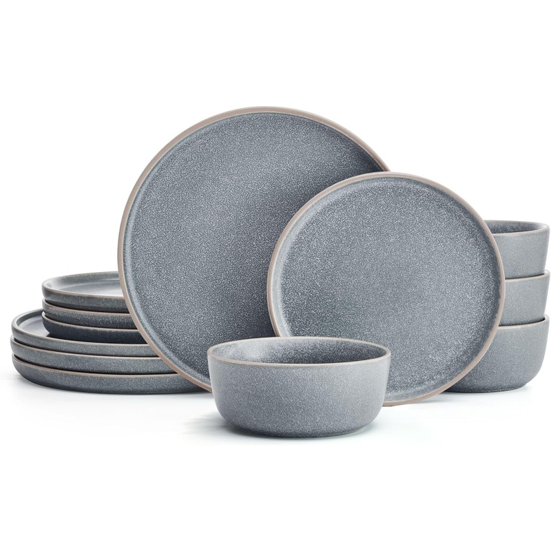 Pfaltzgraff Victoria 12 Piece Dinnerware Set, Servie for 4, Blue | Bigbigmart.com
