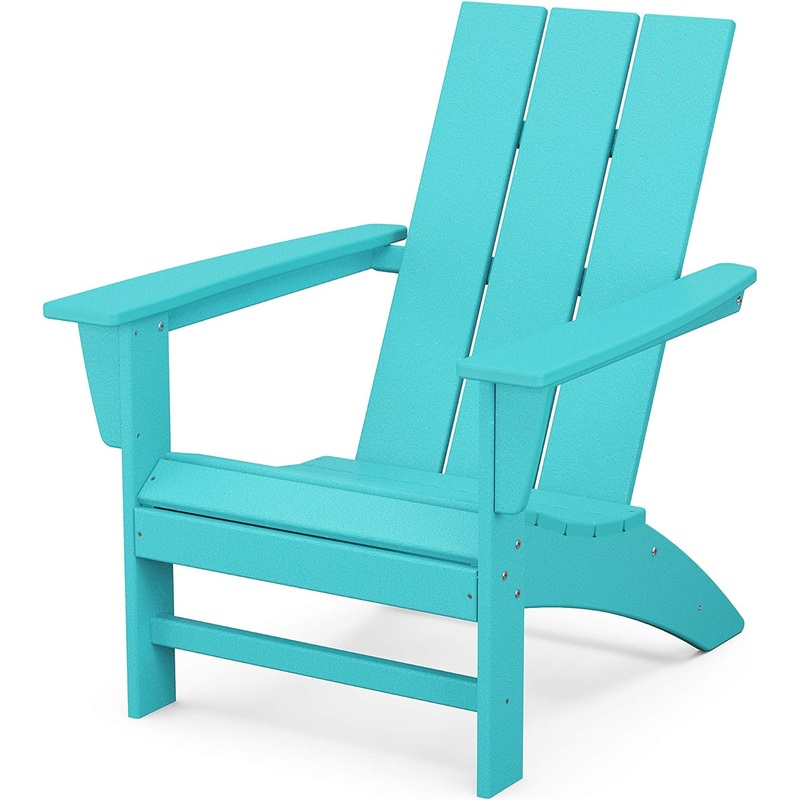 POLYWOOD AD420AR Modern Adirondack Chair, Aruba | Bigbigmart.com