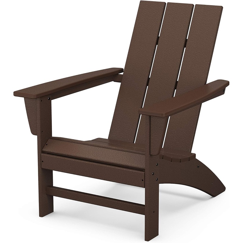 POLYWOOD AD420MA Modern Adirondack Chair, Mahogany | Bigbigmart.com