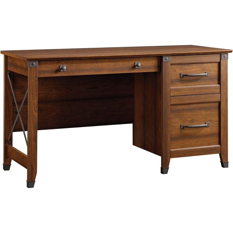 Sauder Carson Forge Desk, Washington Cherry finish | Bigbigmart.com