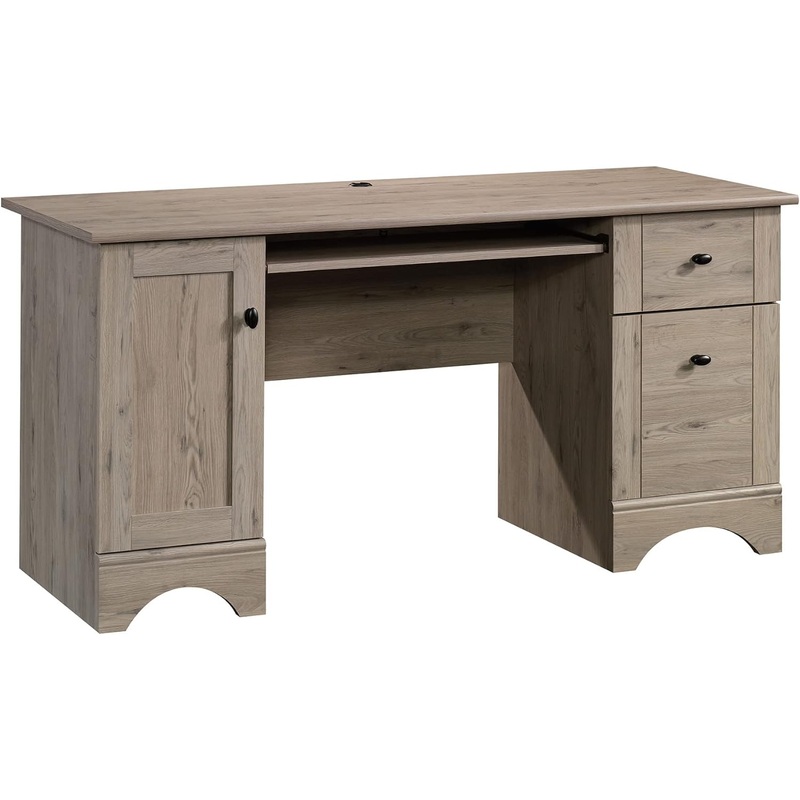 Sauder Miscellaneous Office Computer Desk with Drawers, Laurel Oak | Bigbigmart.com