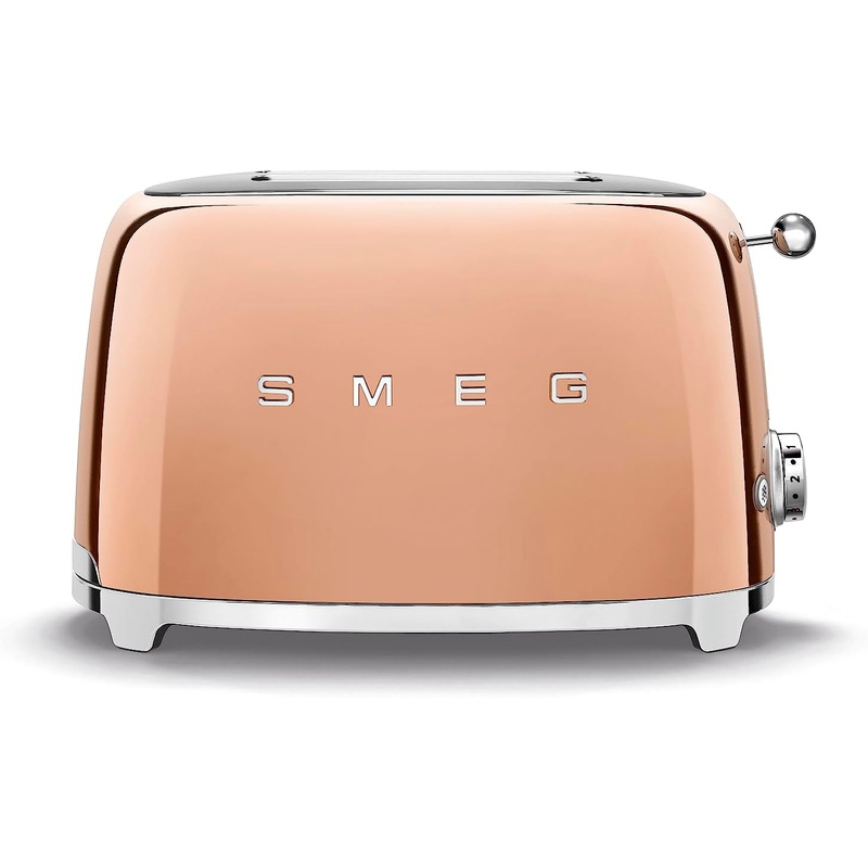 SMEG 2 Slice Retro Toaster (Rose Gold) | Bigbigmart.com