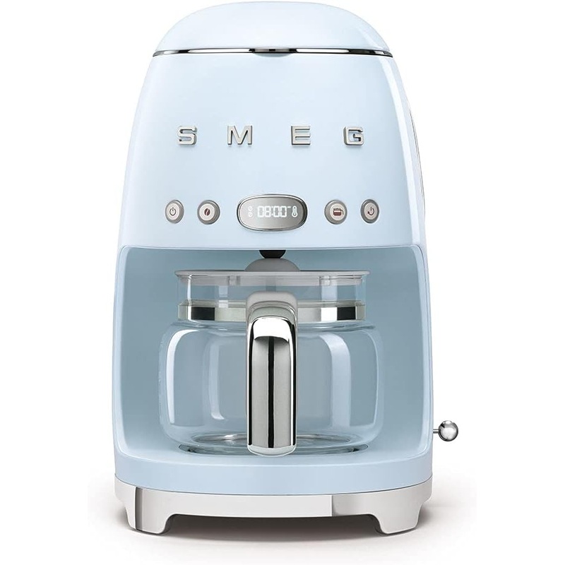 Smeg 50’s Retro Style Aesthetic Drip Filter Coffee Machine, 10 cups, Pastel Blue | Bigbigmart.com