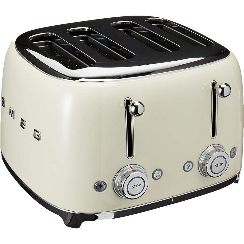 Smeg 50s Retro Line Cream 4×4 Slot Toaster | Bigbigmart.com