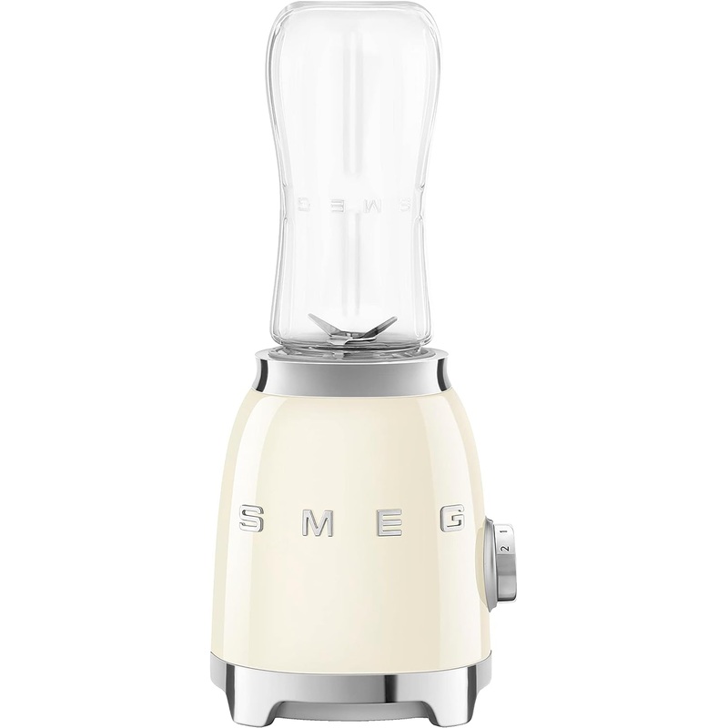 SMEG Retro Personal Blender with 2 Bottles PBF01CRUS, Cream, Medium | Bigbigmart.com