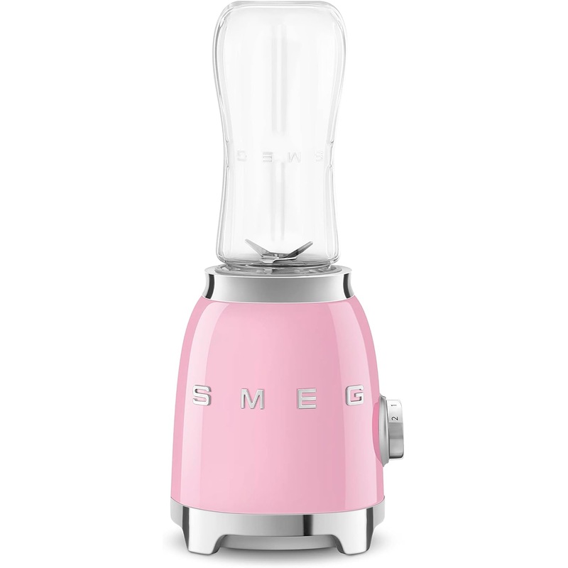 SMEG Retro Personal Blender with 2 Bottles PBF01PKUS, Pink, Medium | Bigbigmart.com