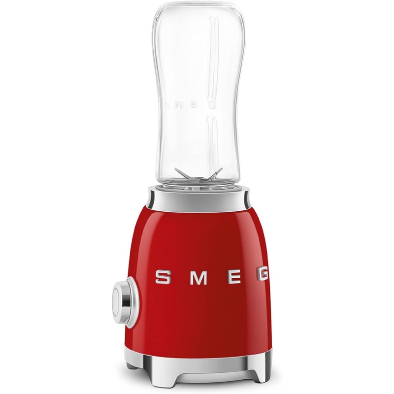 SMEG Retro Personal Blender with 2 Bottles PBF01RDUS, Red, Medium | Bigbigmart.com