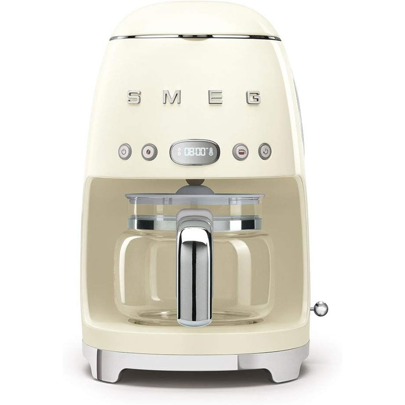 Smeg Retro Style Coffee Maker Machine, 17.3 x 12.8 x 11.3, Cream | Bigbigmart.com
