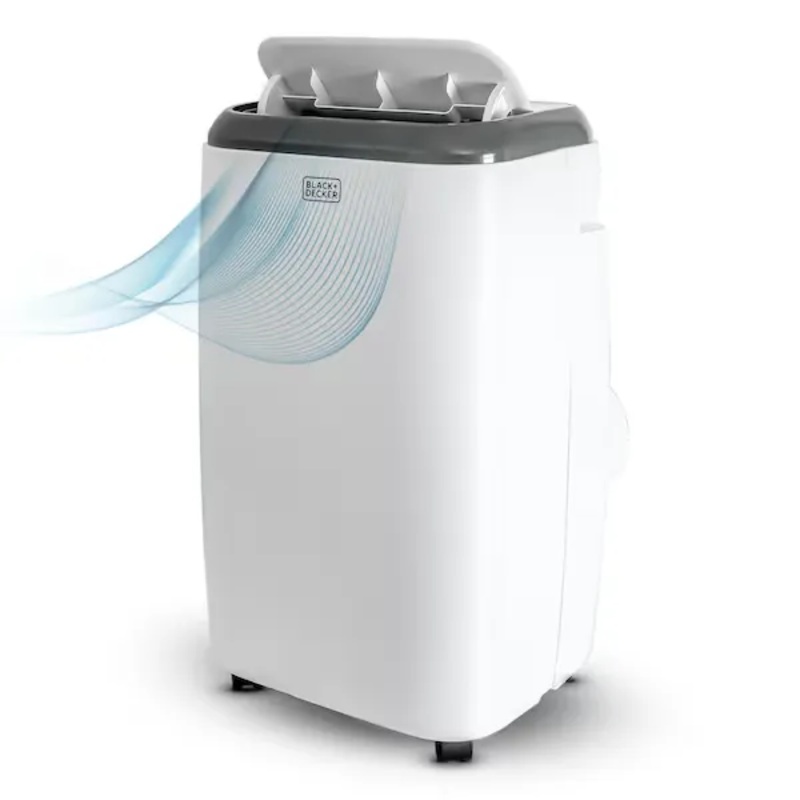 BLACK+DECKER BPP06WTB BPP 6000 BTU Cooling Rating (DOE) Portable Air Conditioner Cools 450 sq. ft. with Remote Control in White | Bigbigmart.com