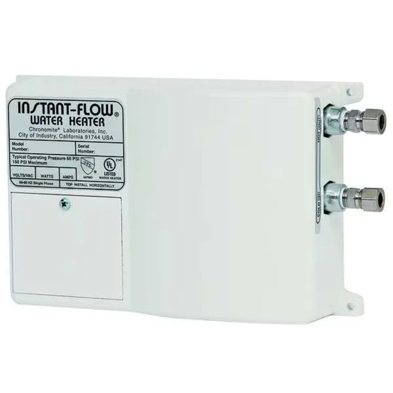 CHRONOMITE LABS SR-40/208 HTR-I 208VAC, Both Electric Tankless Water Heater, Undersink, 80 Degrees to 120 Degrees F, 8320 W | Bigbigmart.com