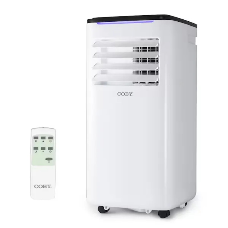 Coby CBPAC710 7100(DOE) BTU Portable Air Conditioner 450 Sq. Ft. without Heater with Dehumidifier with Remote in White | Bigbigmart.com