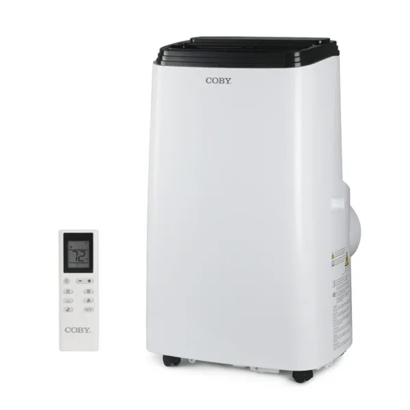 Coby CBPAC815 CBPAC 8150(DOE) BTU Portable Air Conditioner 550 Sq. Ft. without Heater with Dehumidifier with Remote in White | Bigbigmart.com