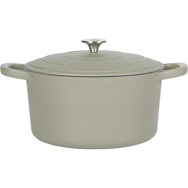 Crock Pot Artisan 5-Quart Round Dutch Oven – Matte Green | Bigbigmart.com