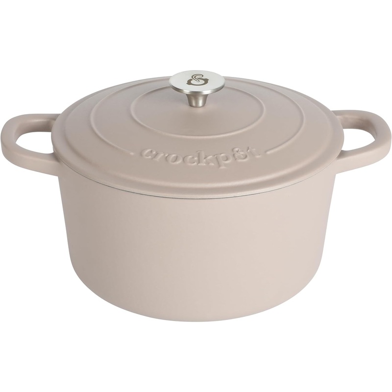 Crock Pot Artisan 7-Quart Round Dutch Oven – Matte Dusty Pink | Bigbigmart.com