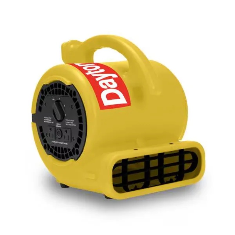 DAYTON 61HL69 Portable Dryer, 700 cfm, Fixed Frame, 3 Speed, 1/5 hp, 115V AC, 10 ft. Cord, Yellow | Bigbigmart.com