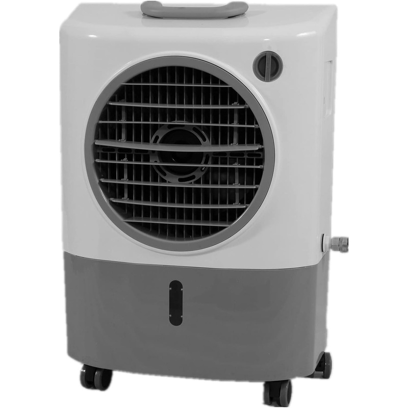 Hessaire Portable Swamp Coolers – 1300 CFM MC18M Evaporative Air Cooler with 2-Speed Fan, 53.4 dB – 500 sq. ft. Coverage Evaporative Air Cooler Portable High Velocity Outdoor Cooling Fan – White | Bigbigmart.com