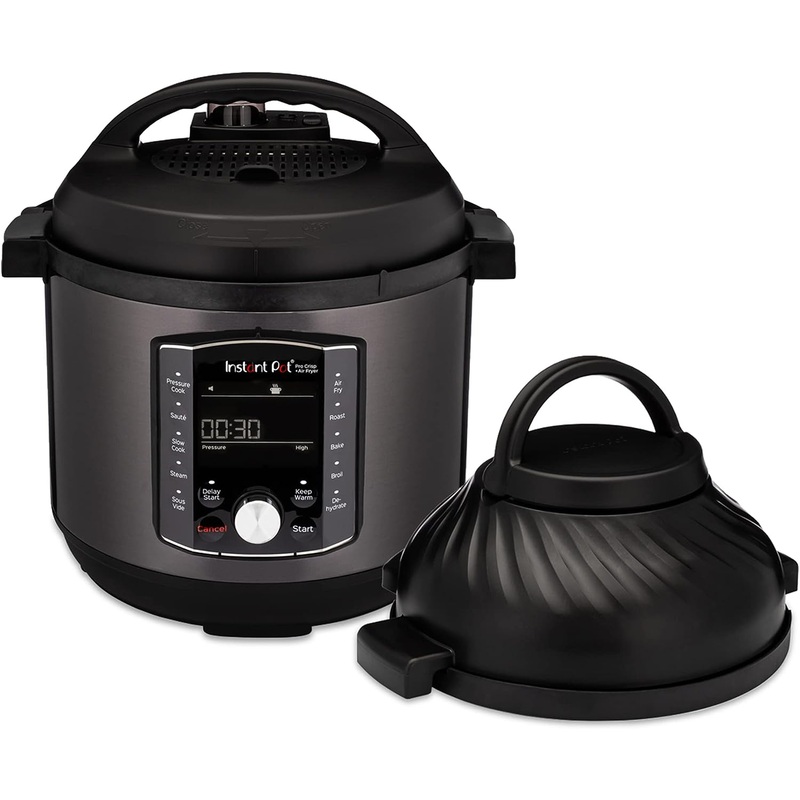 Instant Pot Pro Crisp 11-in-1 Air Fryer and Electric Pressure Cooker Combo with Multicooker Lids that Air Fries, Steams, Slow Cooks, Sauts, Dehydrates, & More, Free App With Over 800 Recipes, 8 Quart | Bigbigmart.com