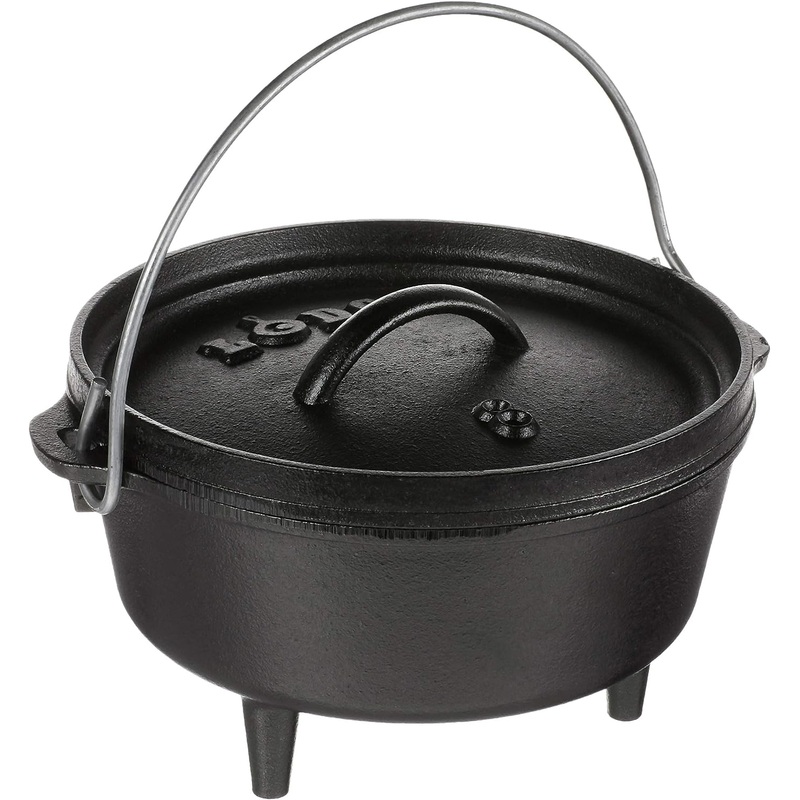 Lodge 2 Quart Pre-Seasoned Cast Iron Camp Dutch Oven with Lid – Dual Handles – Use in the Oven, on the Stove, on the Grill or over the Campfire – Black | Bigbigmart.com