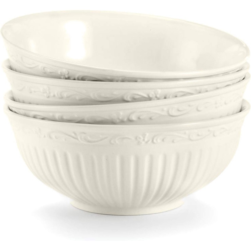 Mikasa DD900-410 Italian Countryside Fruit Bowl, 5-1/4-Inch, Set of 4, White | Bigbigmart.com