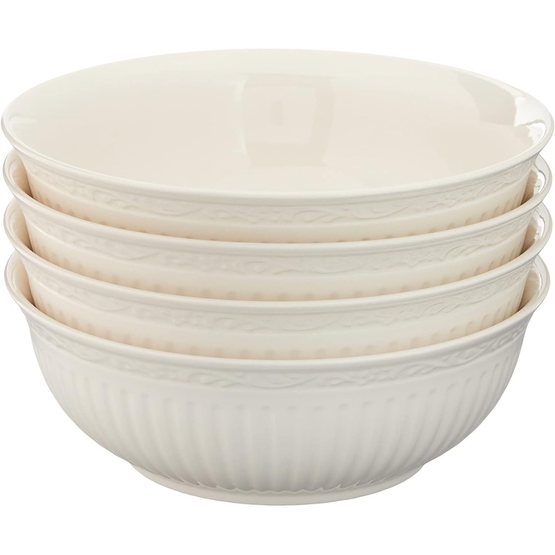 Mikasa Italian Countryside Stoneware Soup/Cereal Bowl, 7-Inch, Set of 4, 24 ounces,White | Bigbigmart.com