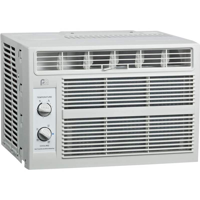 Perfect Aire 5PMC5000 5,000 BTU 115-Volt Window Air Conditioner with Mechanical Controls, Installation Kit, Washable Filter, 150 sq. ft., White | Bigbigmart.com