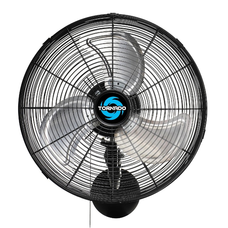 Tornado – 16 Inch Pro Series Oscillating Wall Mount Fan – High Velocity Heavy Duty Metal Wall Mount Fan for Industrial, Commercial, Residential, and Greenhouse Use – UL Safety Listed | Bigbigmart.com