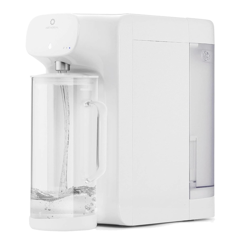 Airthereal Reverse Osmosis Countertop Water Filter with Premium Glass Pitcher – 5 Stage Purification for Safe Drinking, No Installation RO Filtration, Purified Water Dispenser, Pristine Lite3 | Bigbigmart.com