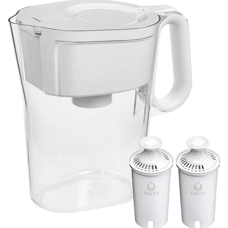 Brita Large 10 Cup Water Filter Pitcher with Smart Light Filter Reminder and 2 Standard Filtes, Made Without BPA, White (Packaging May Vary) (1512822) | Bigbigmart.com