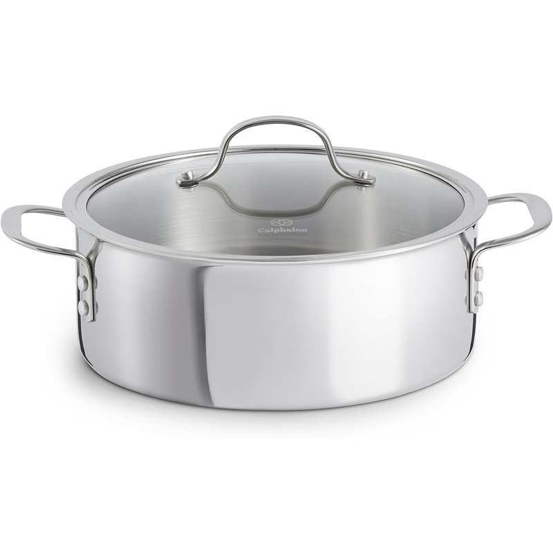 Calphalon Tri-Ply Stainless Steel Cookware, Dutch Oven, 5-quart | Bigbigmart.com